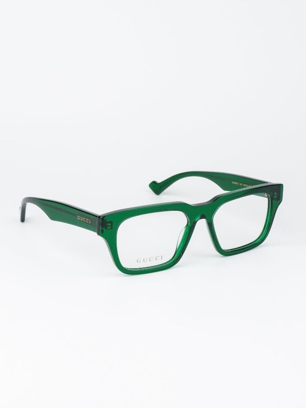 Gucci Men Eyeglasses Transparent Green Square GG0963O 004 NEW AUTHENTIC - Picture 4 of 10